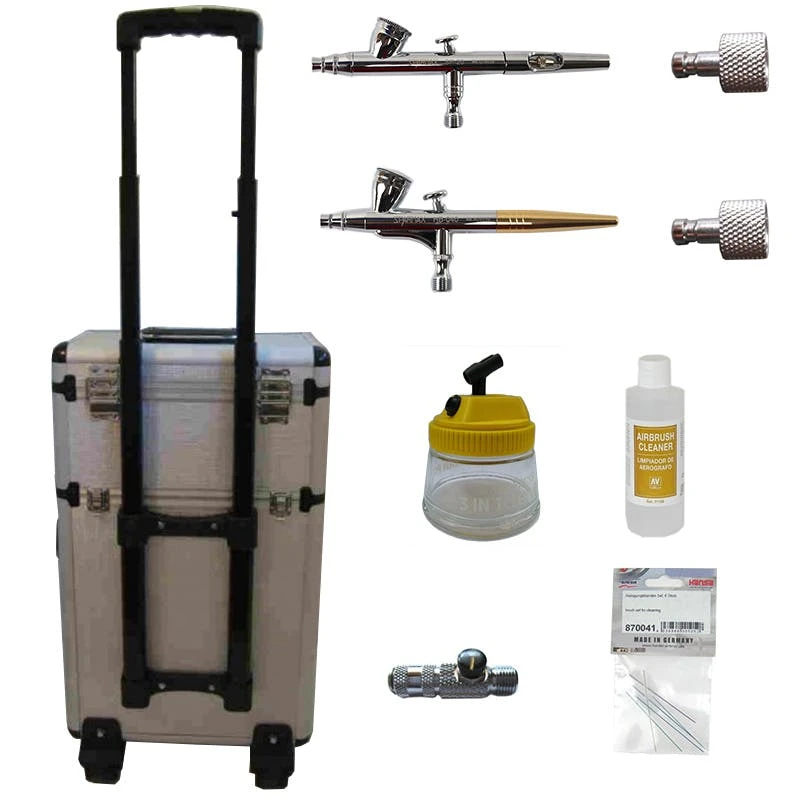 Airbrush Set Airbrushpistole Ultra Harder & Steenbeck Kompressor Sparmax TC 501N – Bild 5