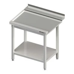 Stalgast Edelstahl Ablauftisch Mit Grundboden, 1400 Mm Breit, Anbauseite Links