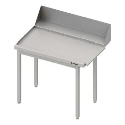 Stalgast Edelstahl Ablauftisch Mit 20 Cm Aufkantung, 1000 Mm Breit, Anbauseite Links