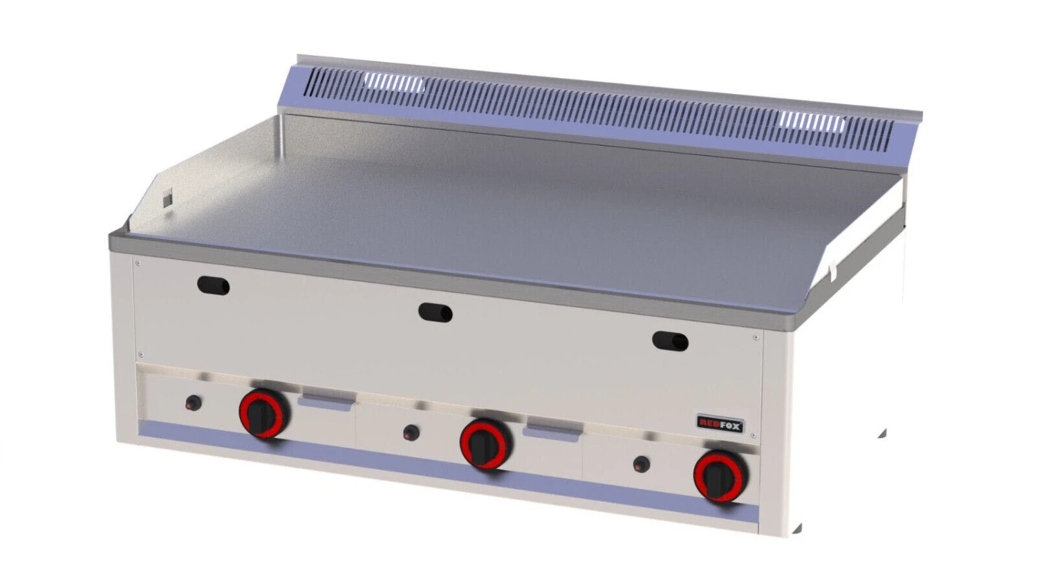 Gastro Gas-Dreifach-Griddleplatte Grill Grillplatte Bratplatte 990x600x290 Mm