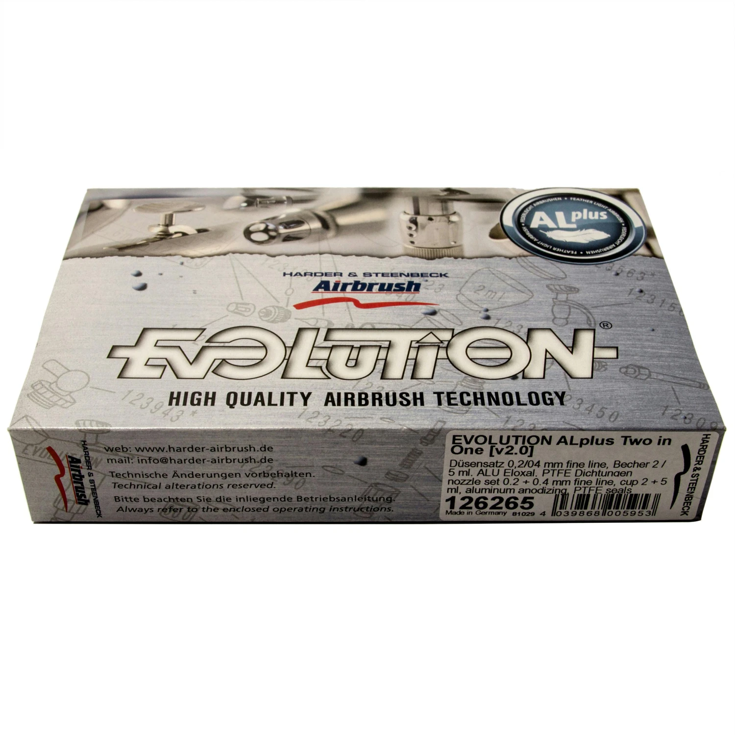 Evolution Airbrushpistole AL Plus Two In One Airbrush Pistole Alu 126265 – Bild 6