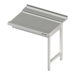 Stalgast Edelstahl Ablauftisch Auf 2 Beinen, 800 Mm Breit, Anbauseite Links