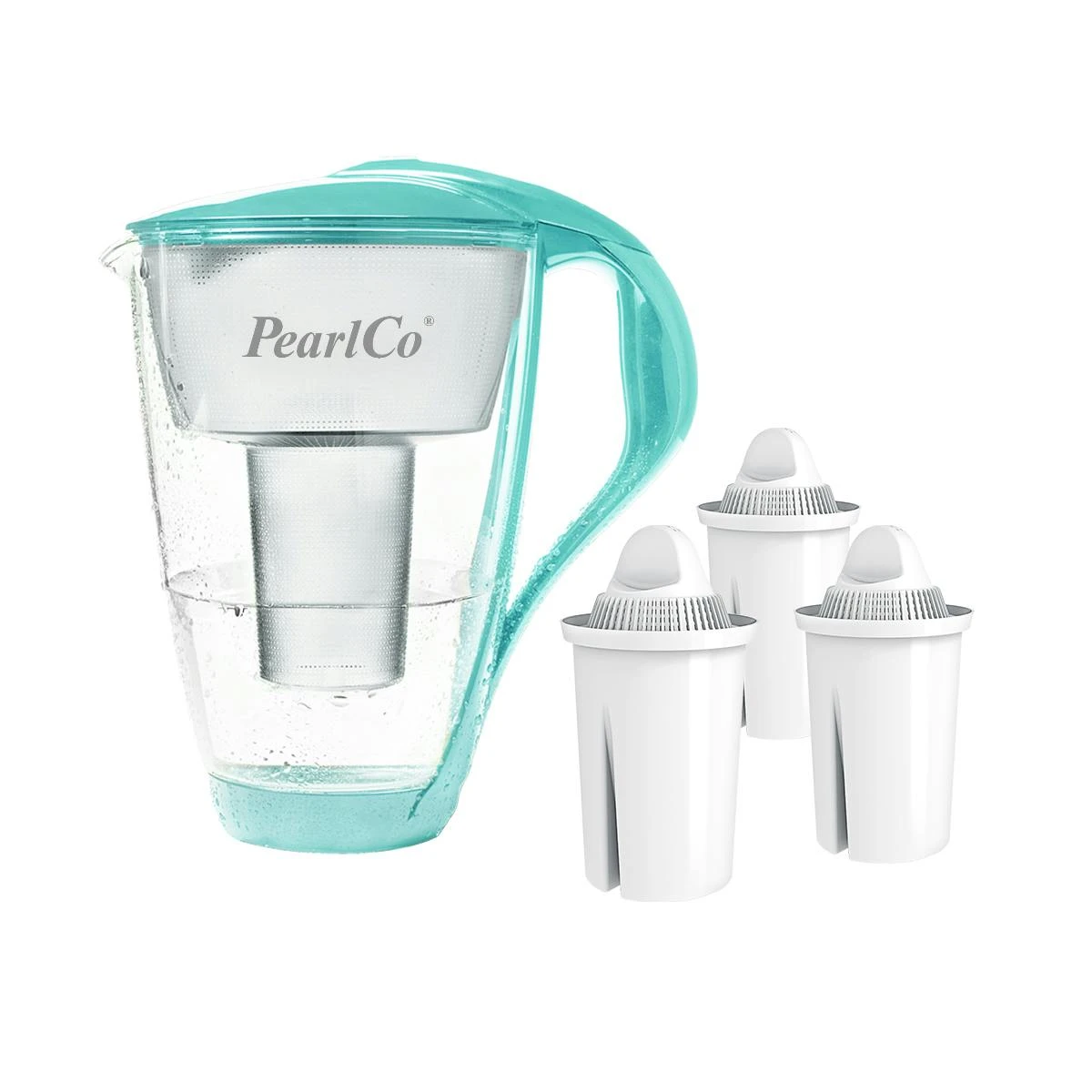 Glas-Wasserfilter Mint Inkl. 12 Universal Filterkartuschen – Bild 3